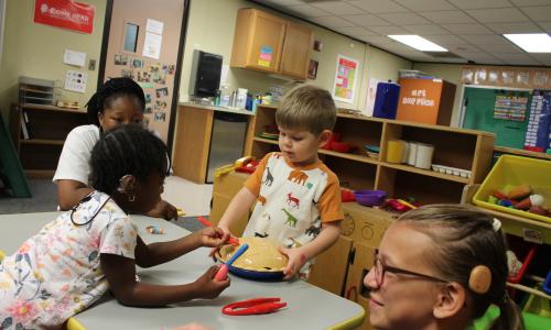 Children with CI playing